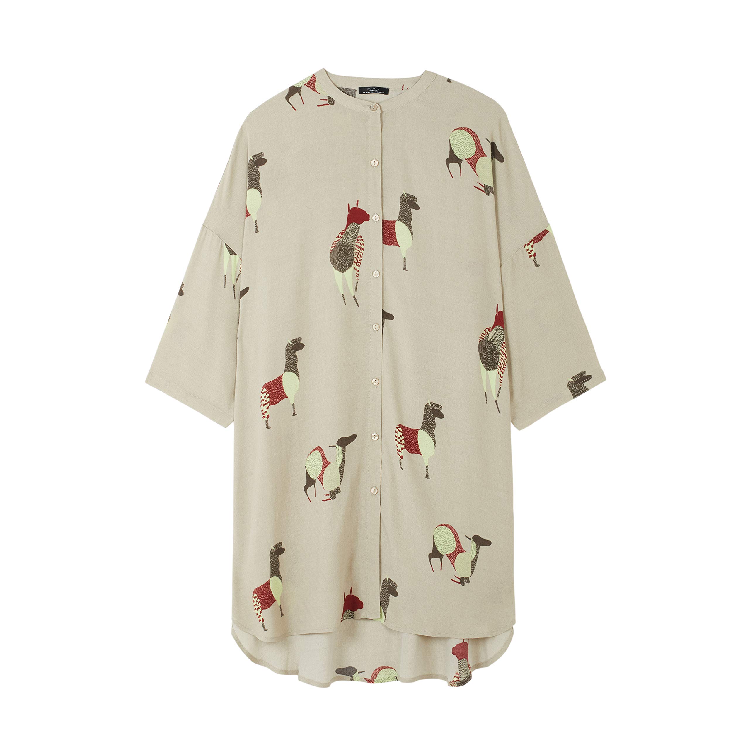 parfois-vestido-camisero-estampado-llamas-mujeres image 1
