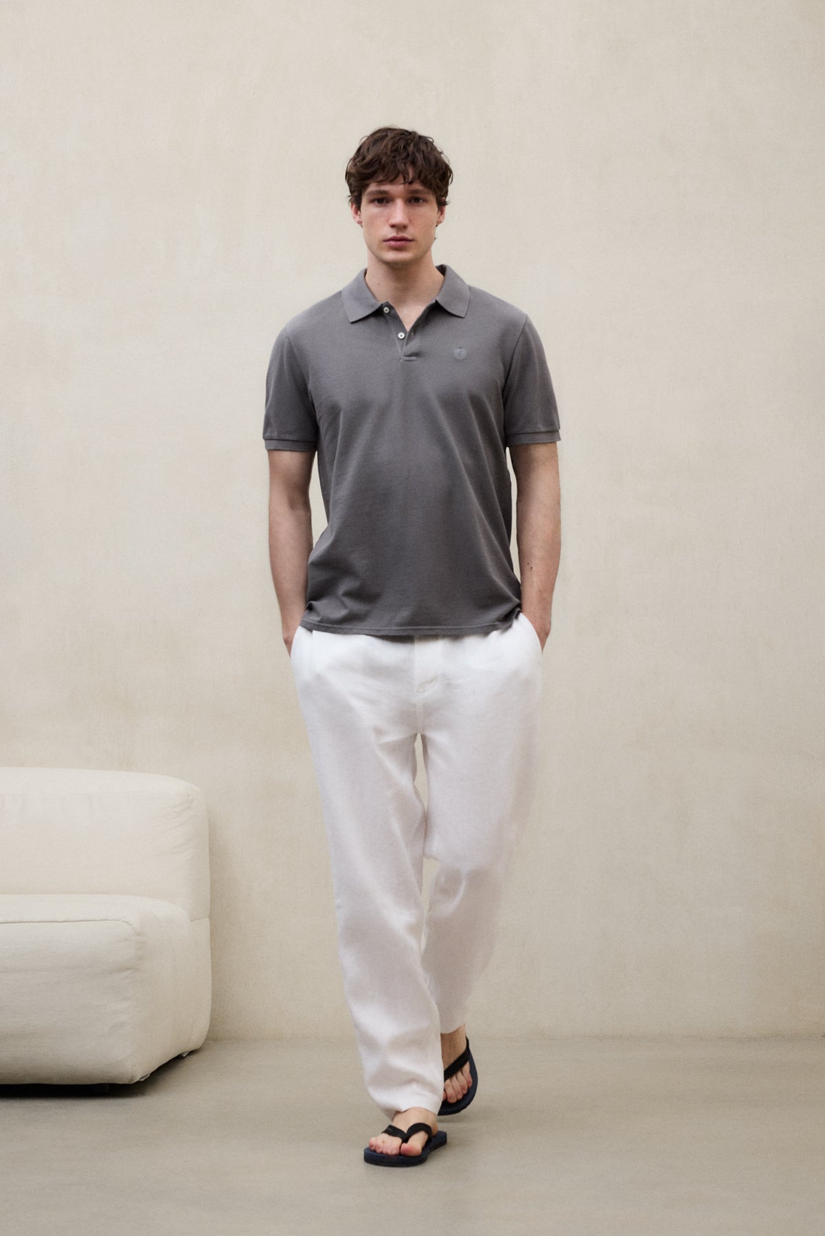 polo-ecoalf-tedan-de-piqu-en-algod-n-reciclado-color-marr-n-hombre-fit-regular image 1