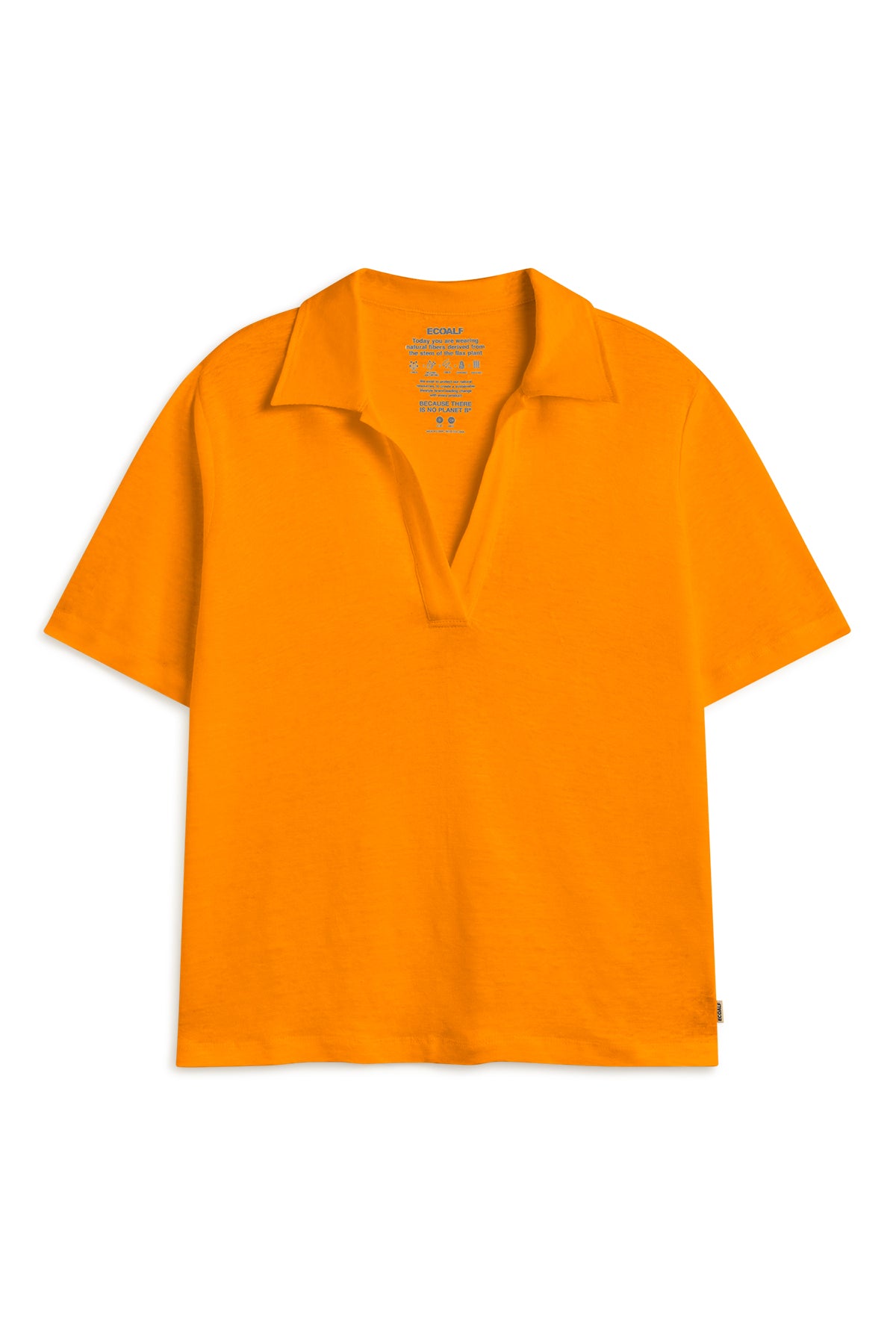 camiseta-ecoalf-troms-naranja-de-lino-para-mujer image 5