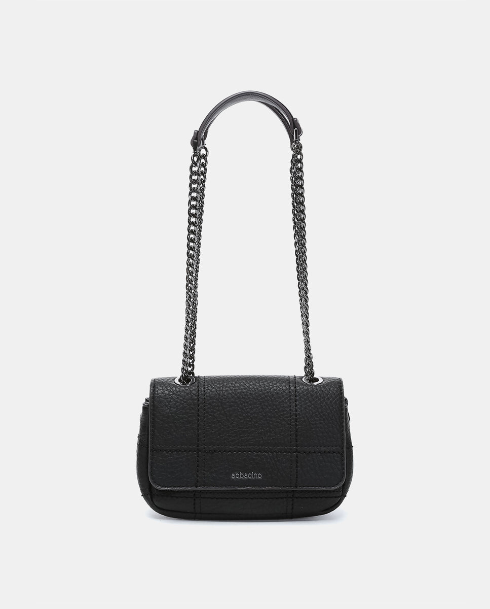 abbacino-bolso-hombro-peque-o-negro-reciclado-cuadros image 1