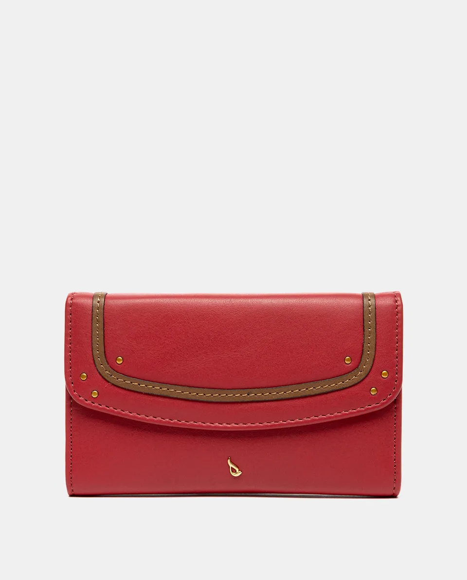 abbacino-cartera-mediana-piel-roja-mujer image 1
