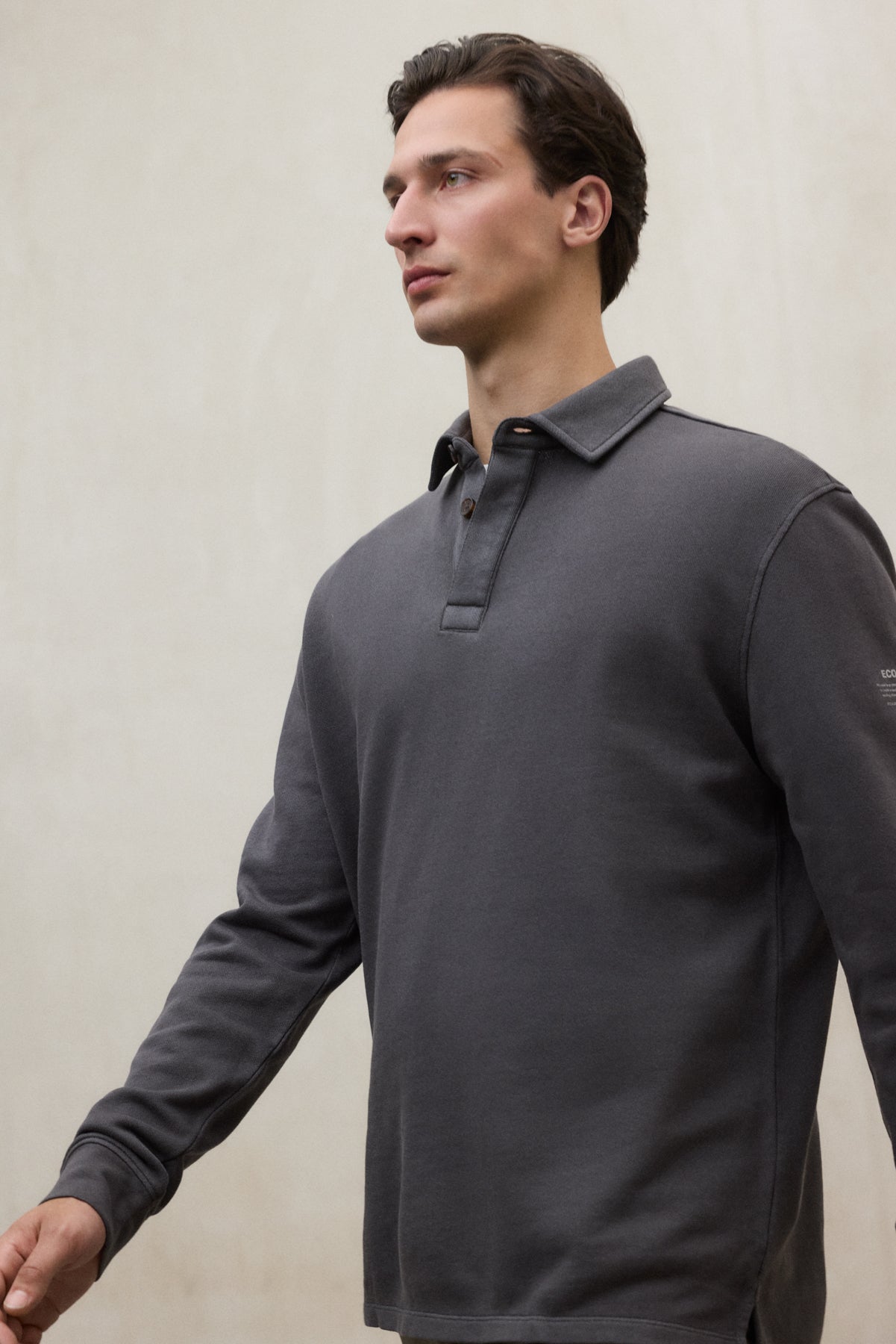 ecoalf-sudadera-polo-brendan-gris-oscuro-de-hombre-100-algod-n-reciclado image 5