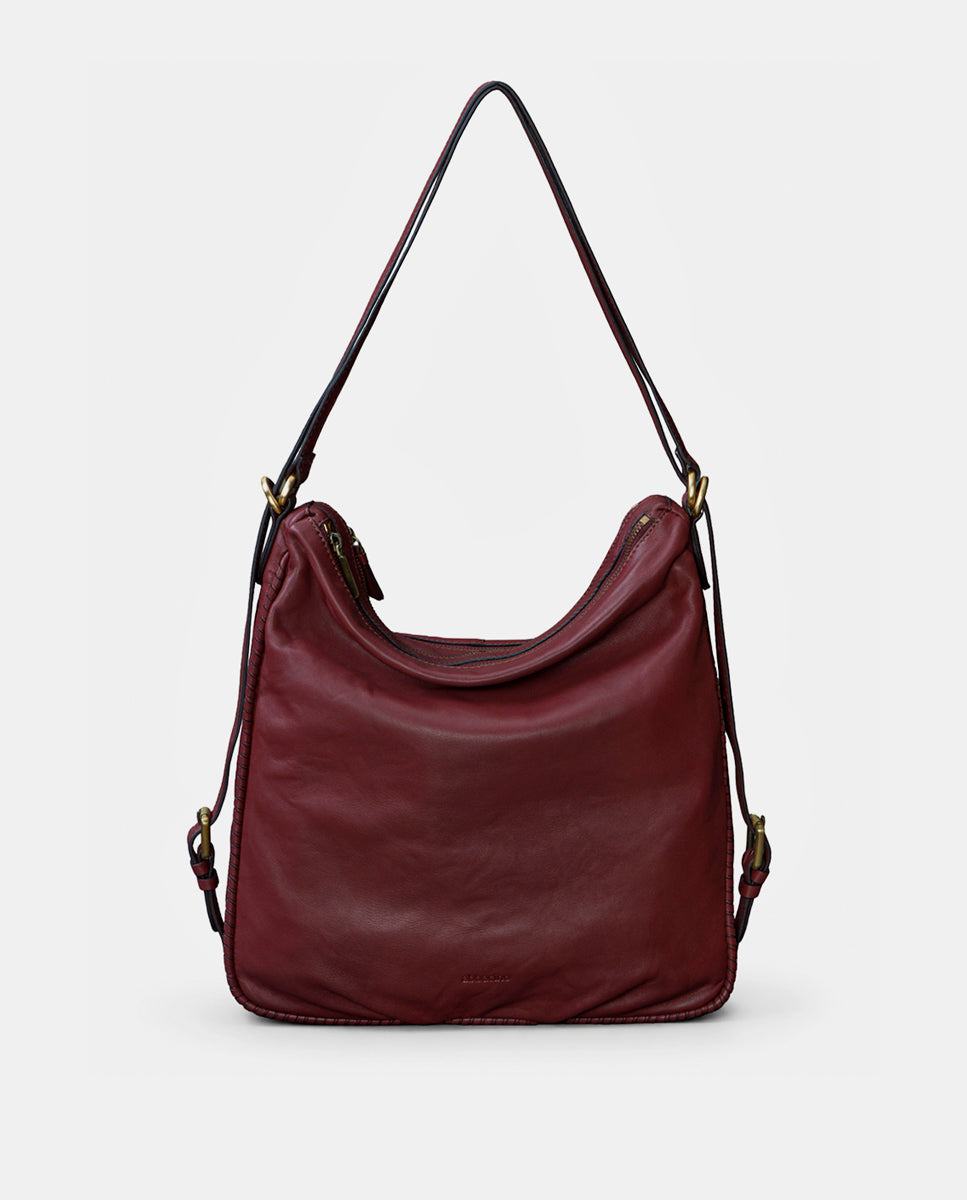 abbacino-bolso-multifuncional-mujer-piel-burdeos-mochila image 1