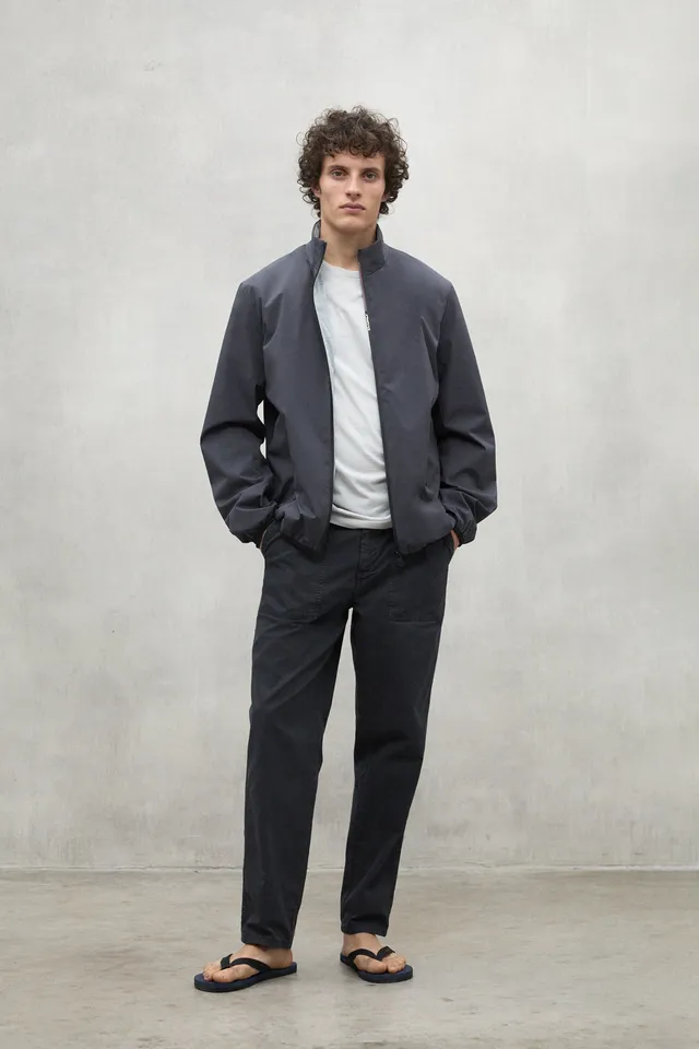 pantal-n-ecoalf-nalon-gris-oscuro-de-hombre-100-algod-n-reciclado-fit-holgado image 1