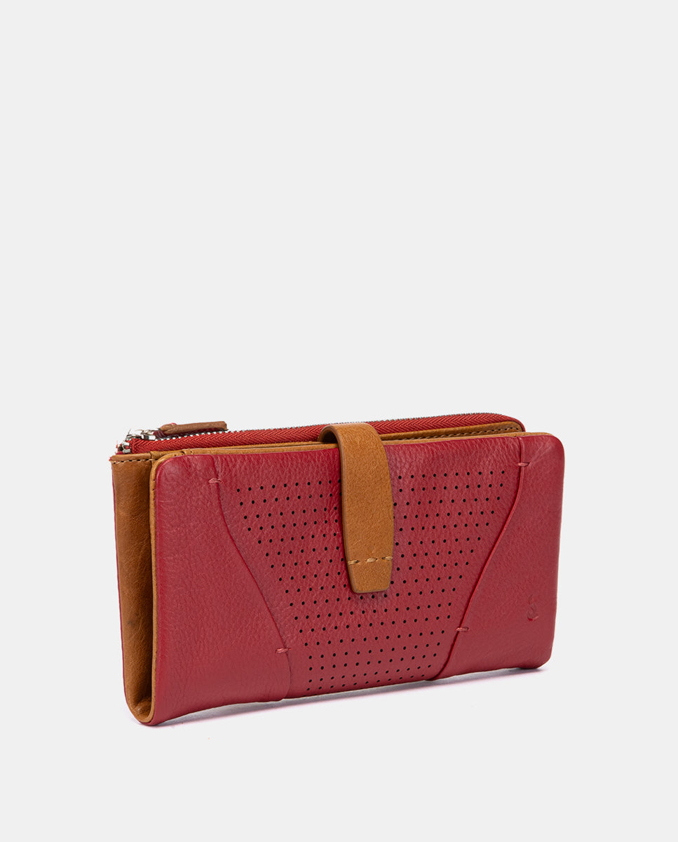 abbacino-cartera-grande-piel-roja-troquelada-con-monedero image 4