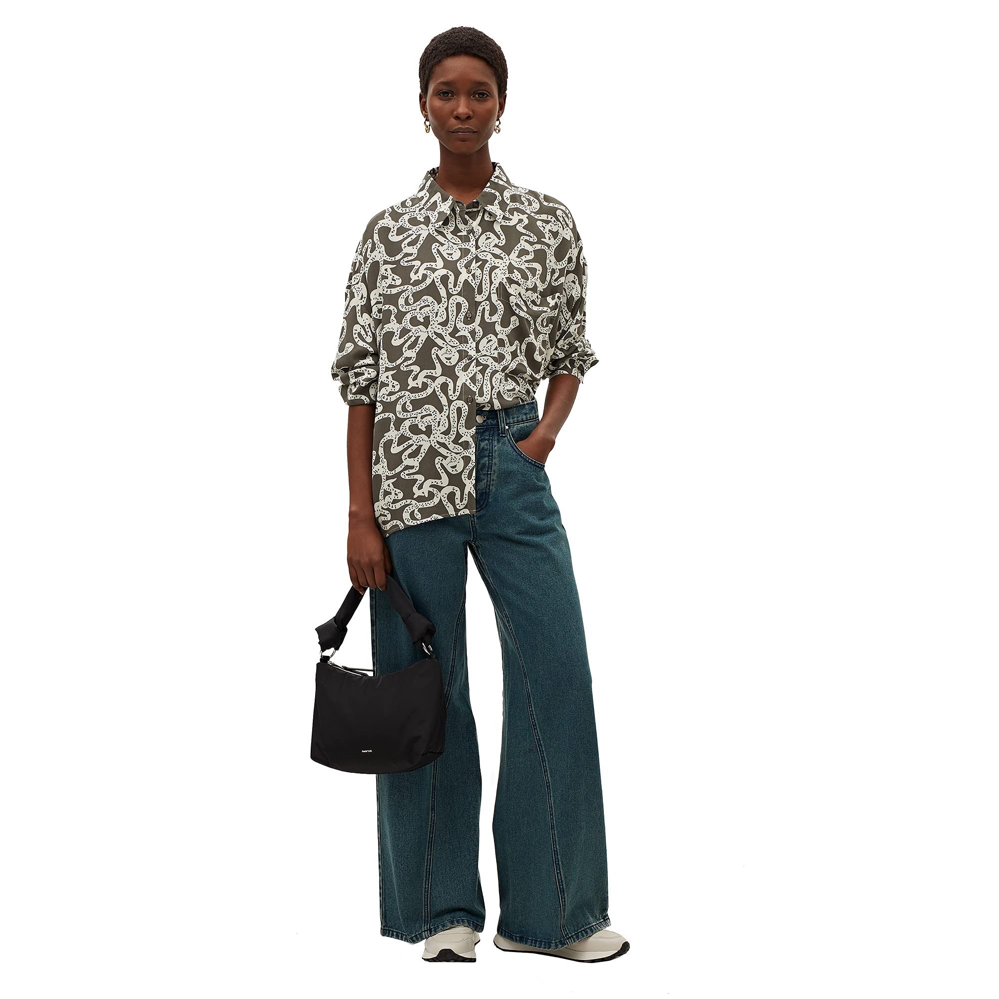 parfois-camisa-oversize-estampada-mujer-caqui image 2