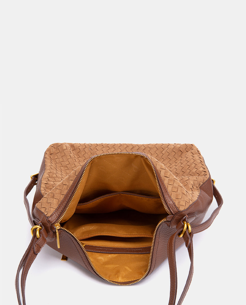 abbacino-bolso-multifuncional-trenzado-cognac-hombro-y-mochila image 6