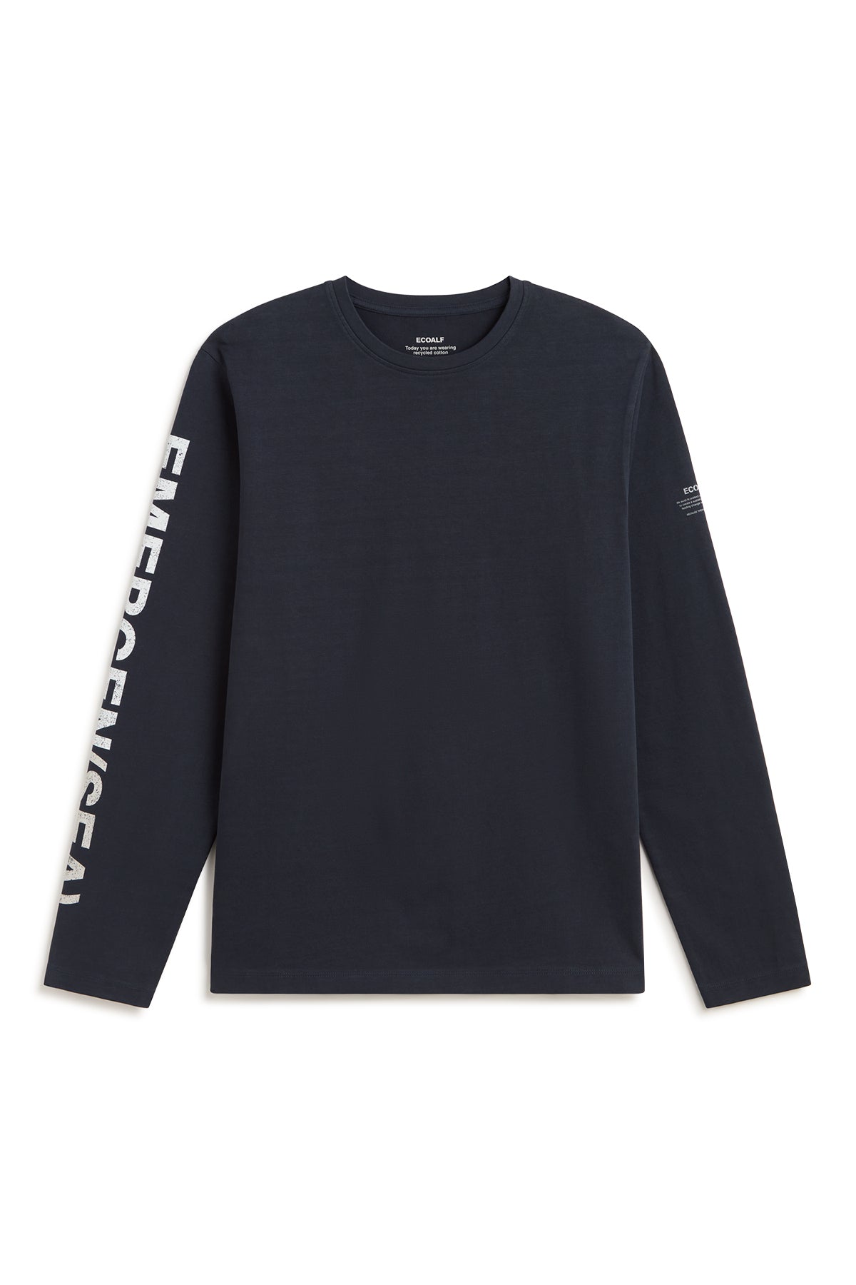 ecoalf-camiseta-gen-azul-marino-algod-n-org-nico-con-estampado-desgastado-en-man image 7