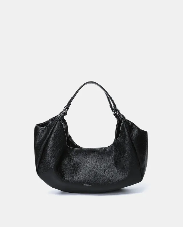 abbacino-bolso-de-mano-negro-materiales-reciclados-texturizado image 1