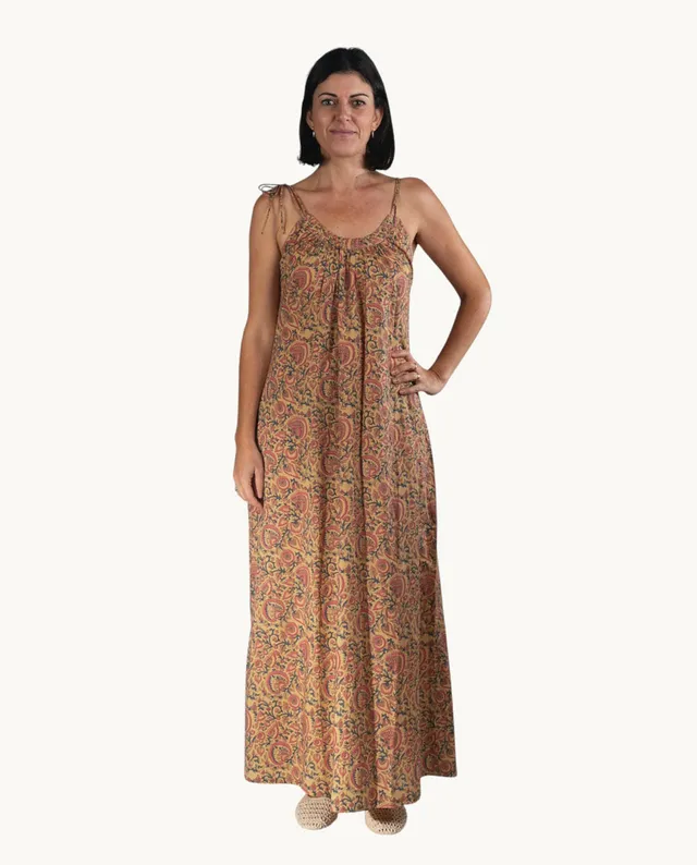 vestido-kbas-de-algod-n-talla-nica-color-beige image 1