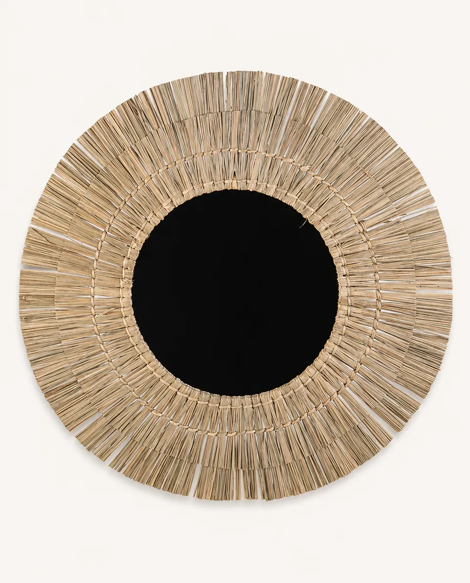 kbas-espejo-seagrass-65-cm-de-di-metro-marco-de-fibra-natural image 1