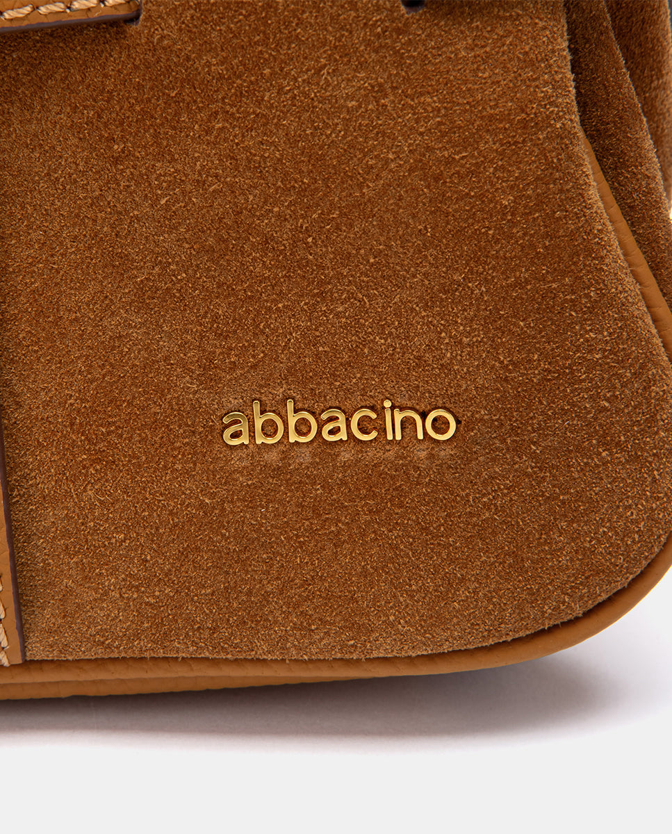 abbacino-bolso-hombro-serraje-cognac-cremallera image 6