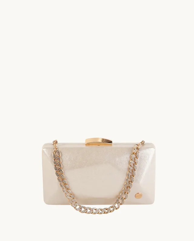 kbas-clutch-de-piel-sint-tica-fiesta-ginza-color-perla-20x4x11-cm-asa-de-mano-y- image 1