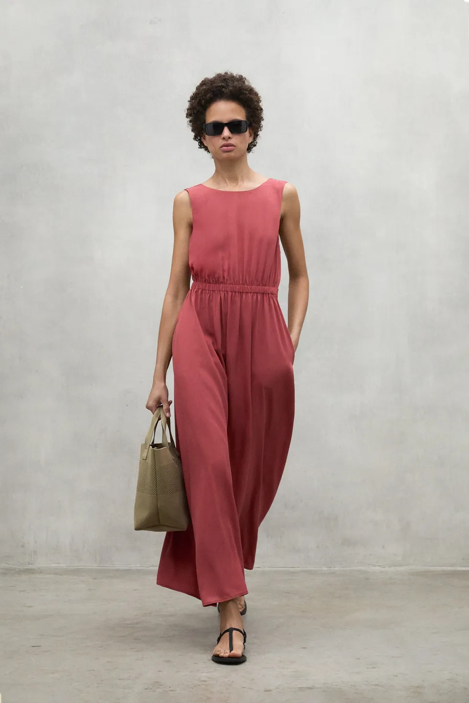 vestido-karl-de-ecoalf-para-mujer-en-granate-100-tencel-lyocell image 1