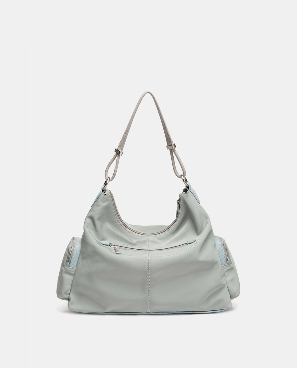 abbacino-bolso-de-hombro-hobo-en-tejido-reciclado-azul image 5