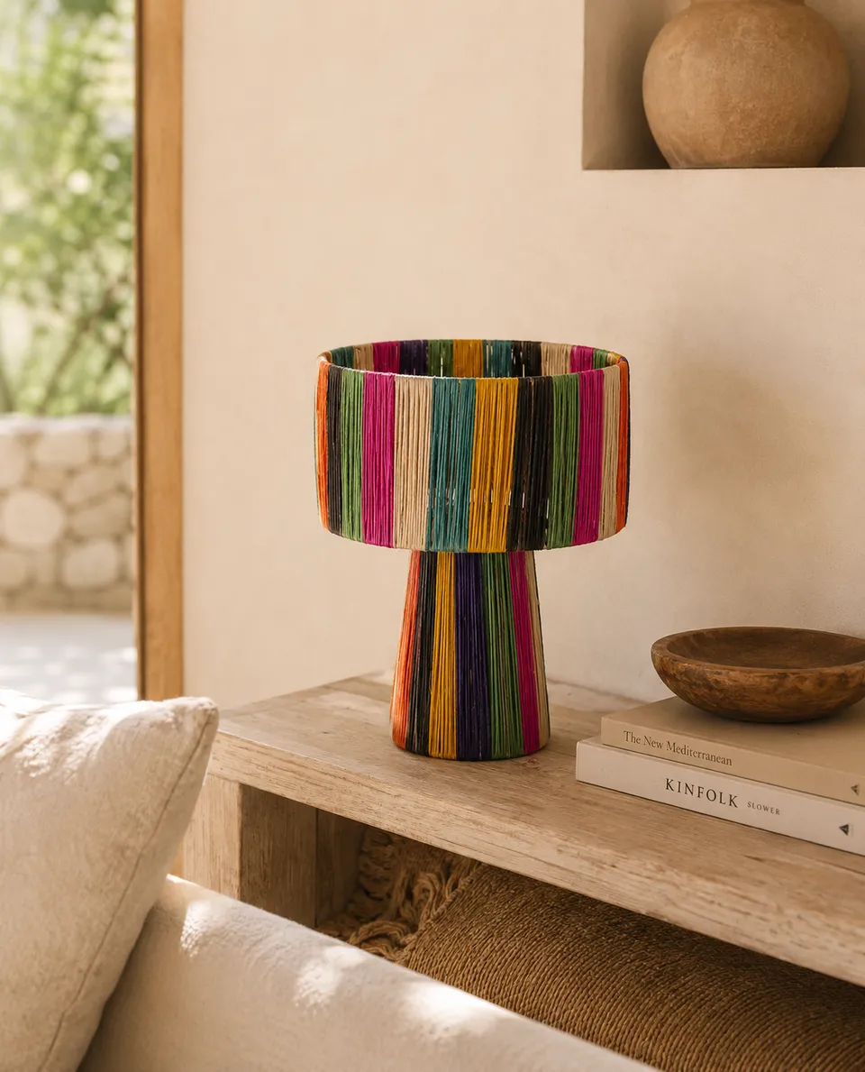 kbas-l-mpara-de-mesa-de-rafia-natural-colores-25x30 image 1