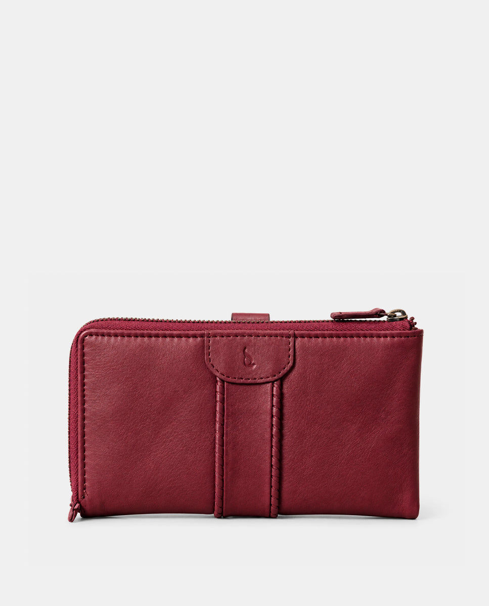 cartera-grande-de-mujer-abbacino-en-piel-burdeos-con-trenzado image 4