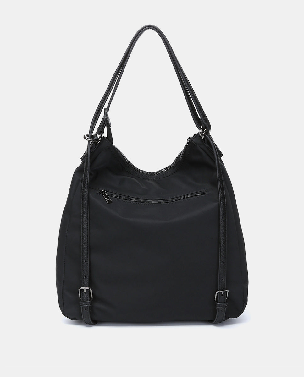 abbacino-bolso-multifuncional-nylon-reciclado-negro-convertible-mochila image 3