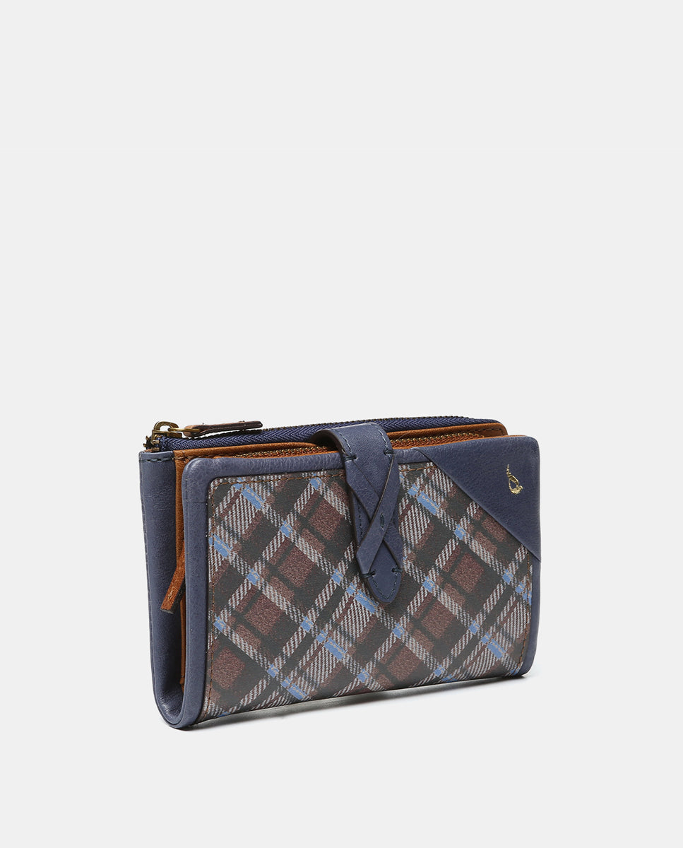 abbacino-cartera-mediana-piel-cuadros-azul image 4