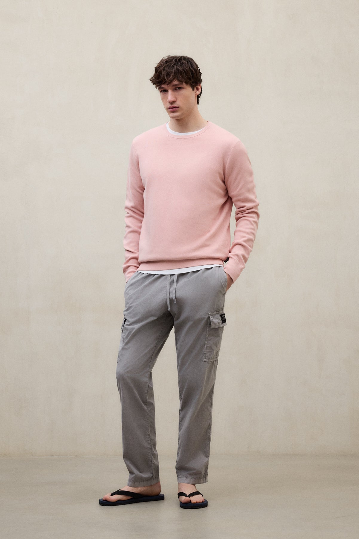 pantalones-ecoalf-targo-gris-de-hombre-algod-n-regenerativo-te-ido-natural-fit-s image 1