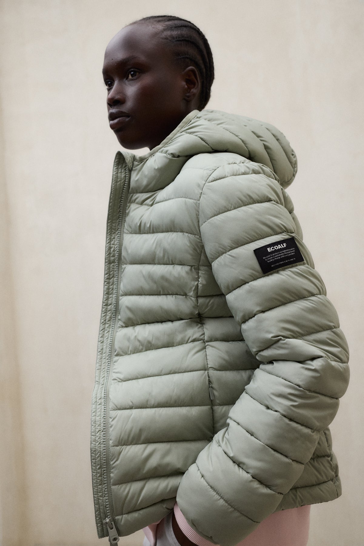 chaqueta-atlantic-verde-de-mujer-ecoalf image 3