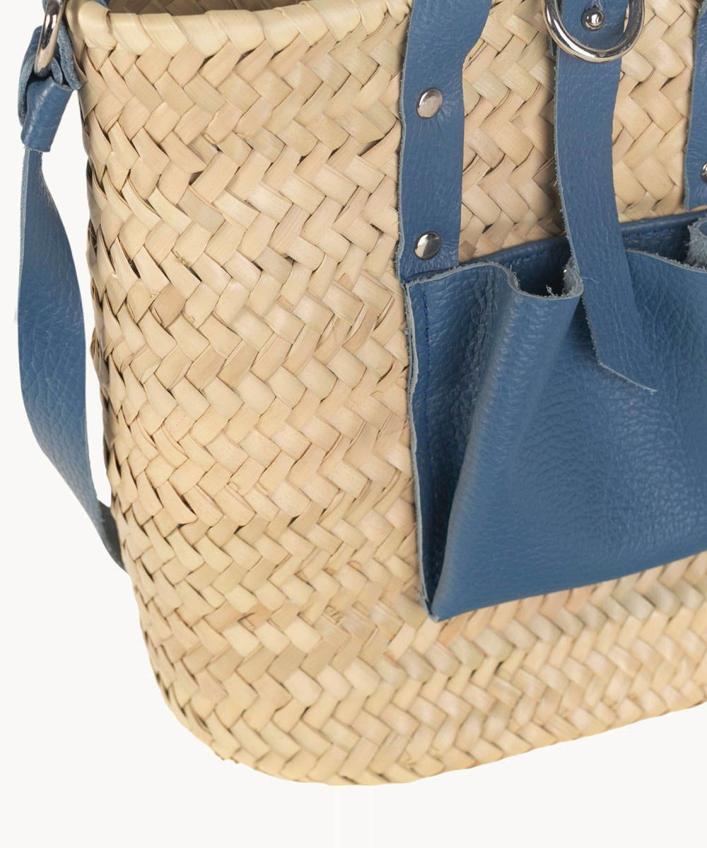 kbas-bandolera-doble-asa-palma-natural-y-piel-azul-26-x-9-x-25-cm image 4