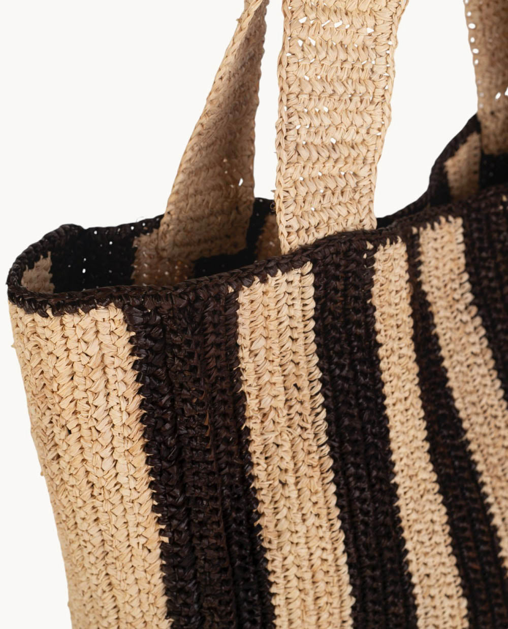 kbas-bolso-tote-de-rafia-natural-a-rayas-con-cierre-magn-tico image 7