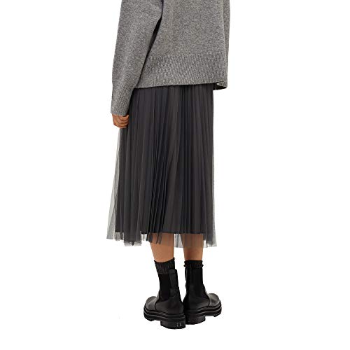 parfois-falda-plisada-cintura-el-stica-mujer-gris image 8