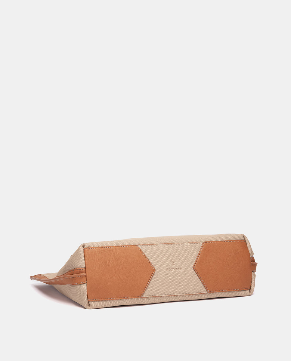 abbacino-bolso-shopper-camel-de-materiales-reciclados image 5