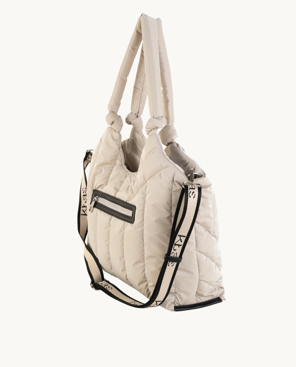 kbas-tote-de-nylon-color-marfil-39x16x32-cm image 2