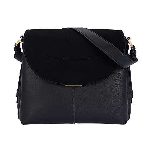 parfois-bolso-de-hombro-de-ante-con-cierre-de-solapa-mujer-talla-l-negro image 7