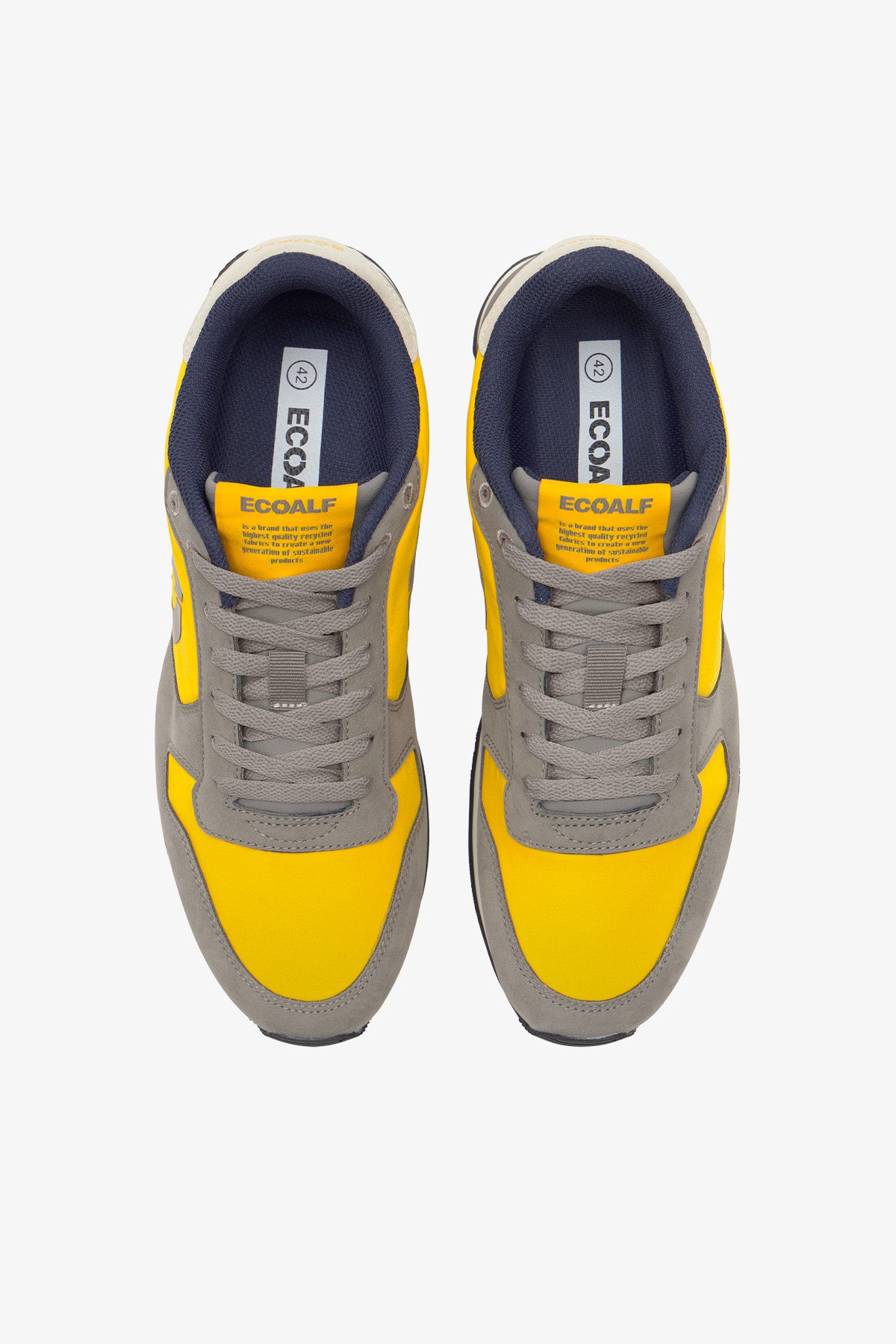ecoalf-zapatilla-uclaalf-amarilla-de-hombre-ligera-vegana-poliamida-reciclada image 4