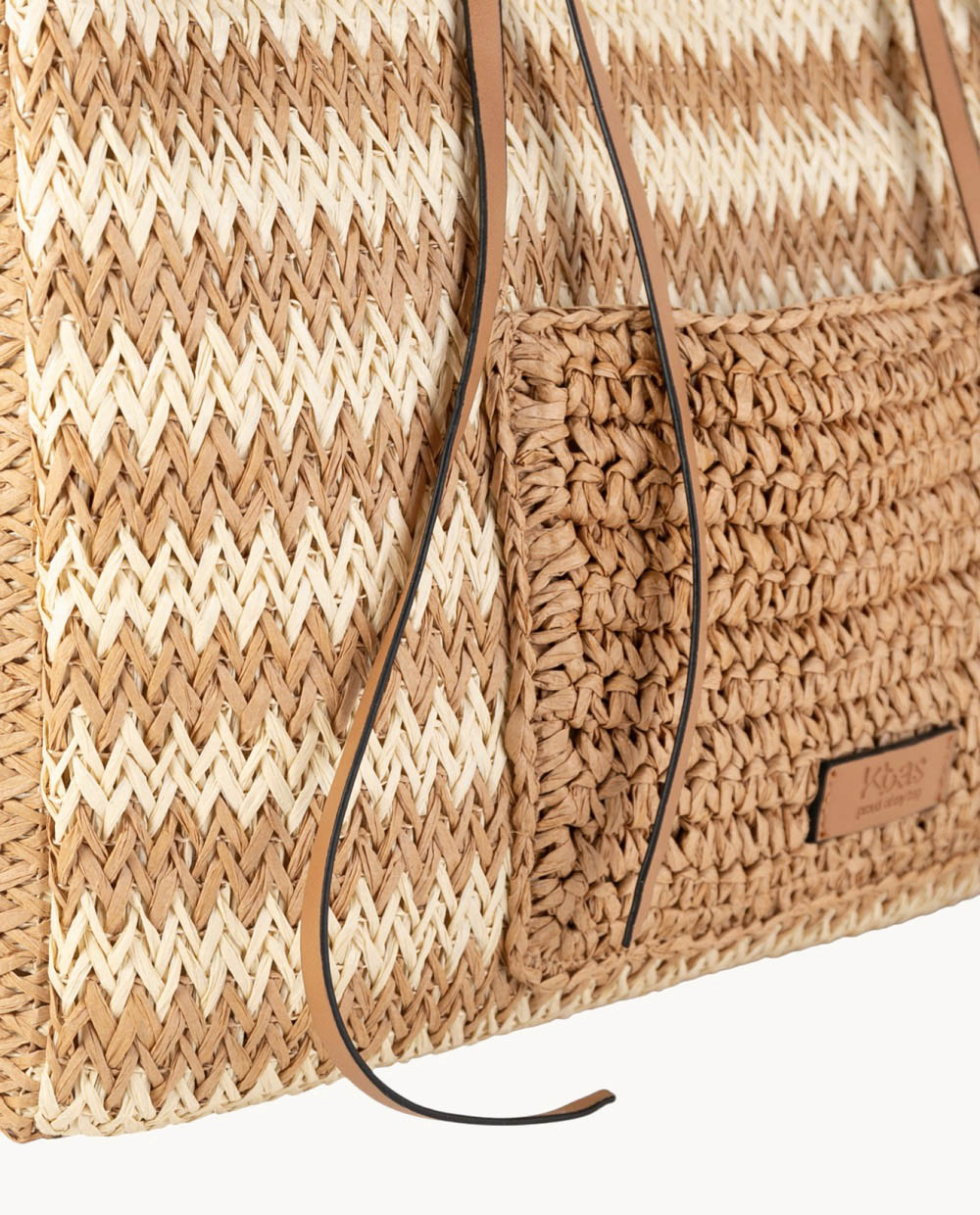 bolso-tote-de-fibra-natural-kbas-con-cremallera-color-tostado image 3