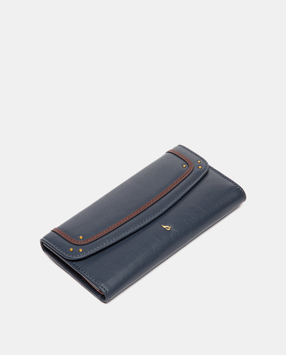 abbacino-cartera-grande-azul-de-piel-premium-con-monedero image 5