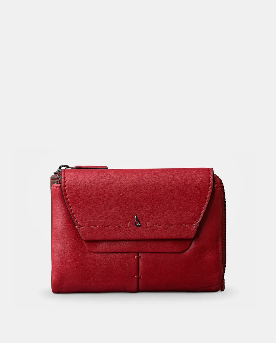 abbacino-cartera-mediana-de-mujer-en-piel-roja-2 image 1