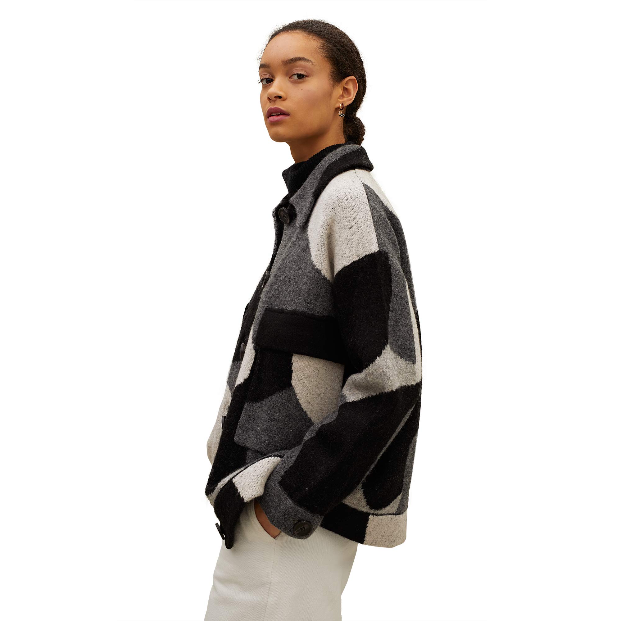 parfois-chaqueta-de-punto-estampada-con-botones-mujer image 3