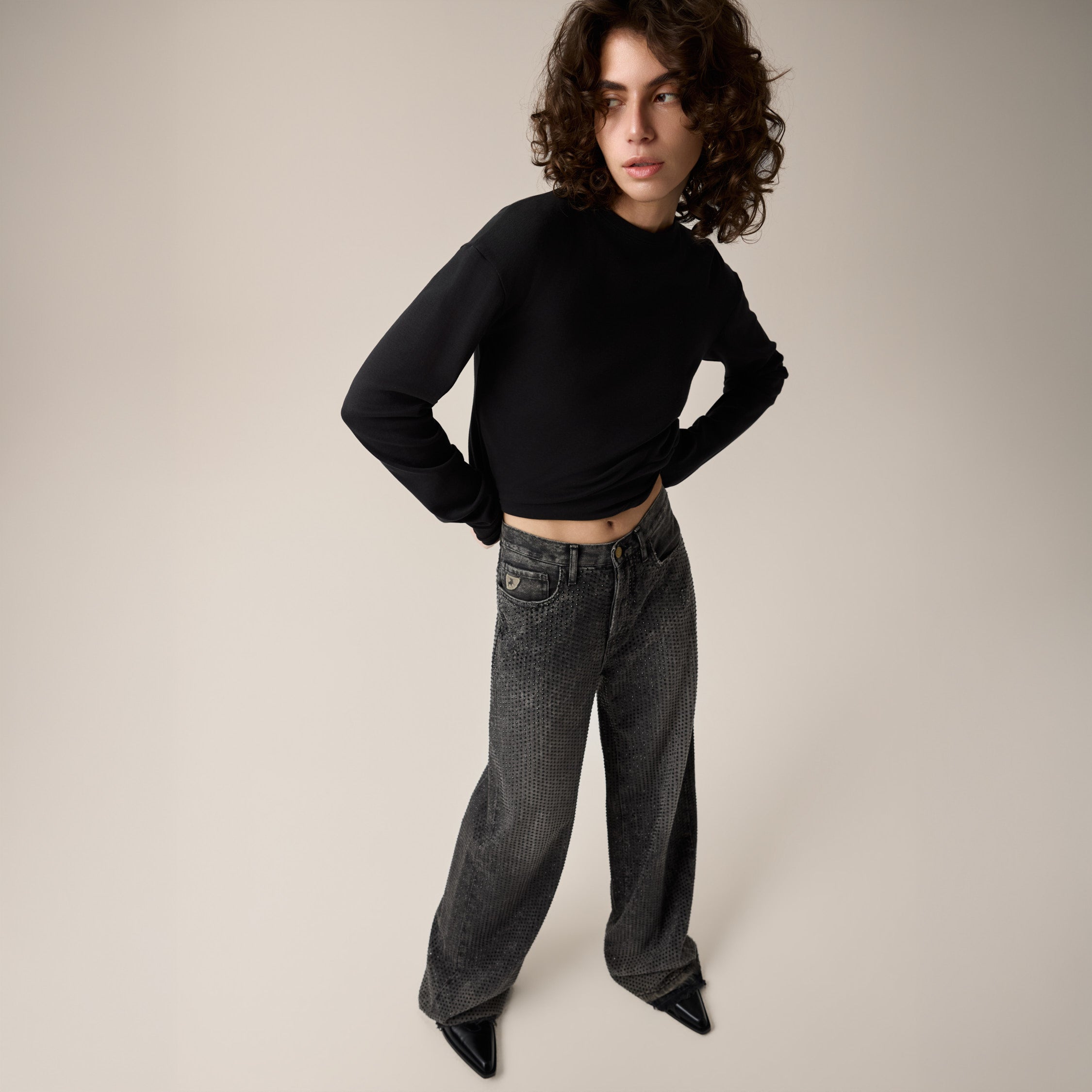 lois-skater-loose-vaqueros-anchos-black-stone image 1