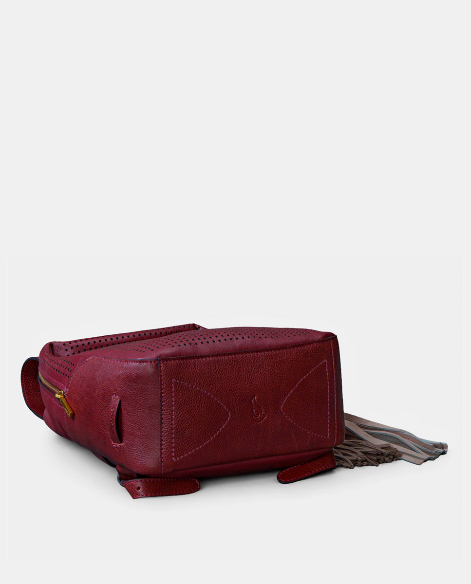 abbacino-mochila-piel-troquelada-burdeos-mujer image 4