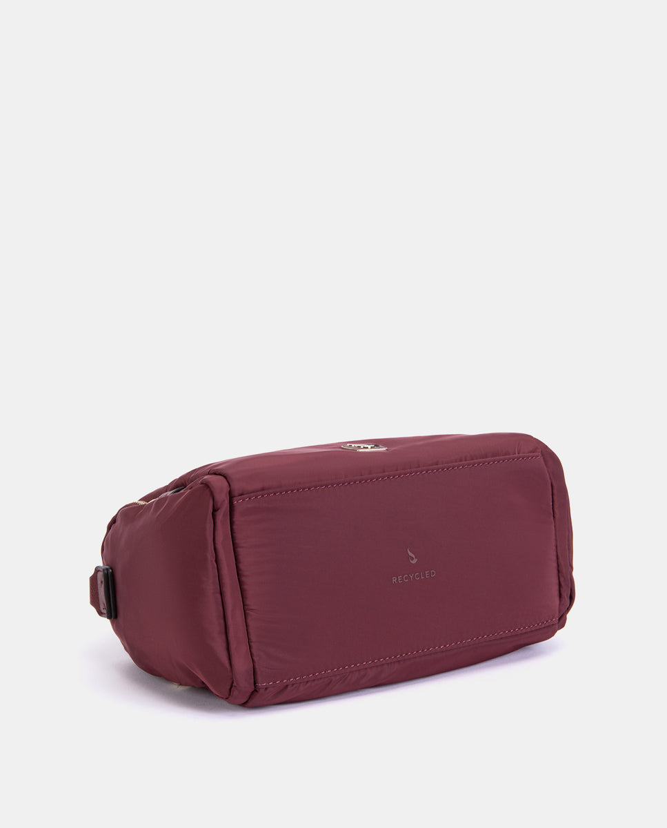 abbacino-bolso-de-mano-burdeos-en-materiales-reciclados image 5