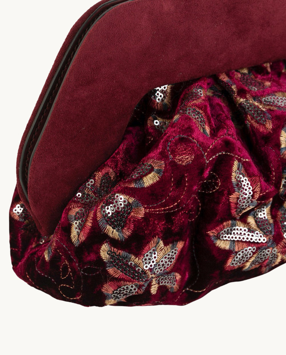 clutch-de-flores-de-textil-coctel-merito-kbas-color-granate image 7