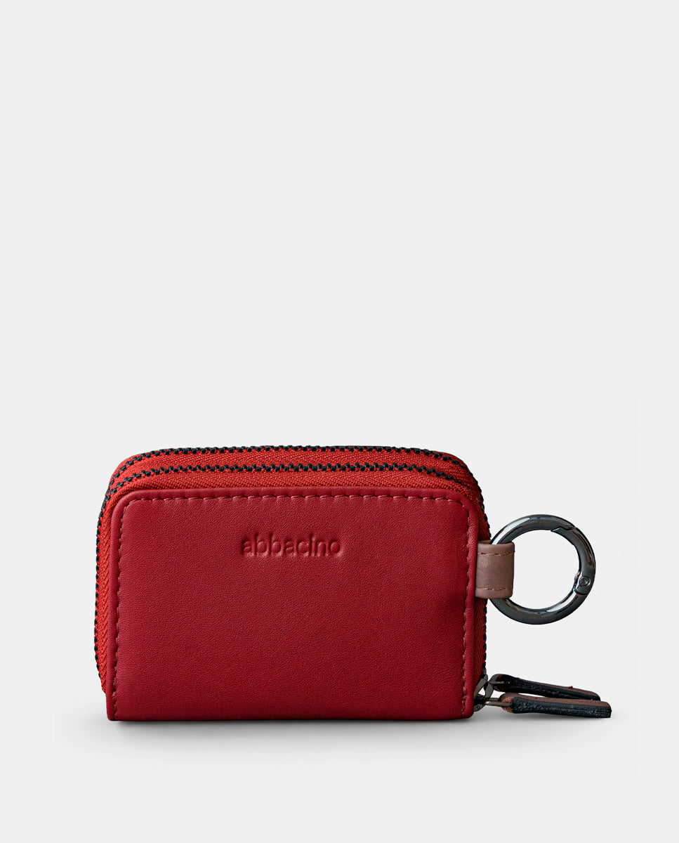 abbacino-monedero-de-piel-rojo-con-doble-cremallera-mujer image 3