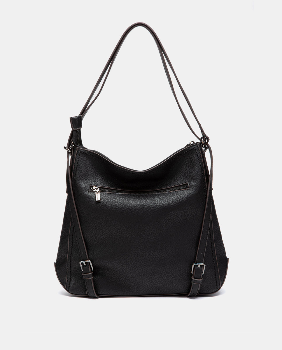 abbacino-bolso-multifuncional-negro-en-materiales-reciclados-convertible-a-mochi image 3