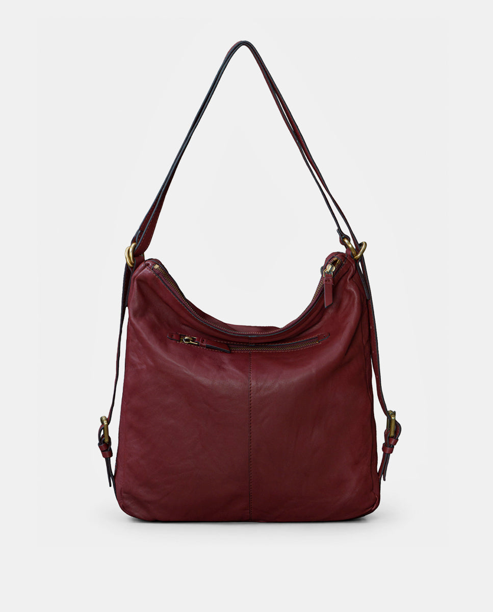 abbacino-bolso-multifuncional-mujer-piel-burdeos-mochila image 3