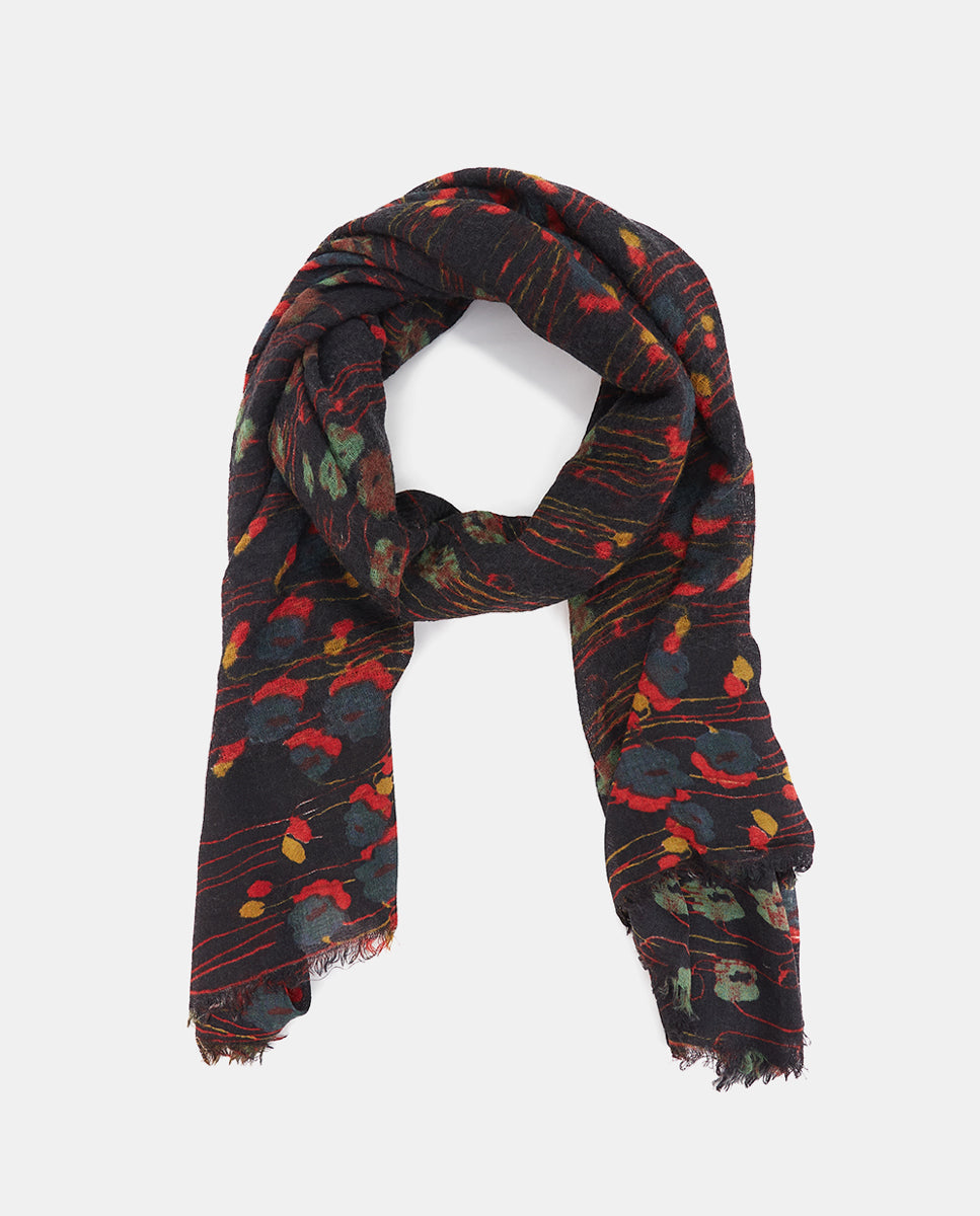 abbacino-pa-uelo-de-lana-estampado-floral-negro image 2