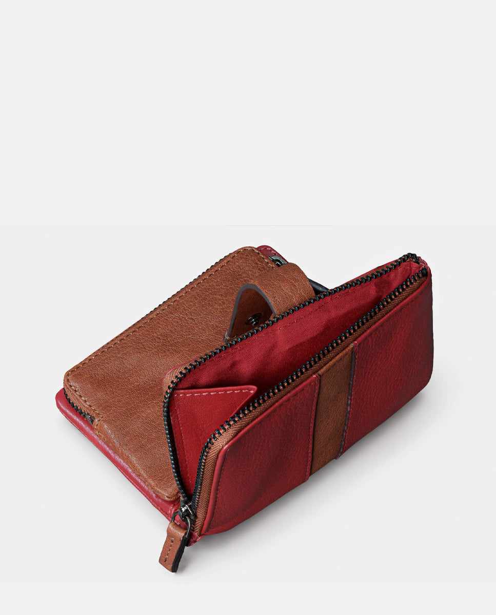 abbacino-cartera-peque-a-piel-roja-mujer image 3