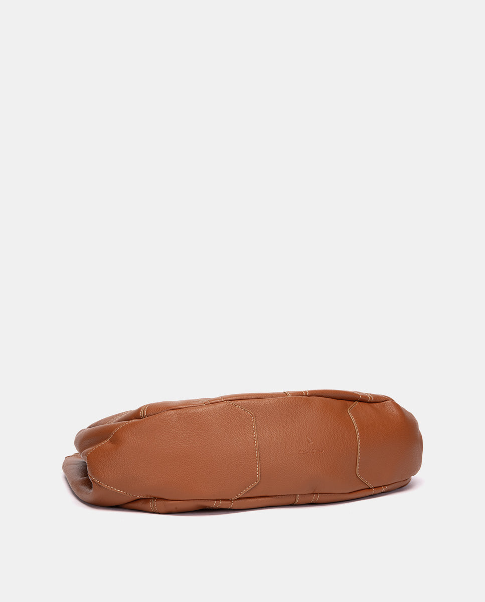 bolso-de-hombro-grande-abbacino-cognac-de-materiales-reciclados-doble-asa image 4