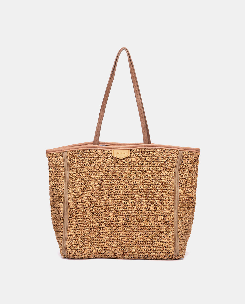 abbacino-capazo-shopper-de-rafia-camel image 1