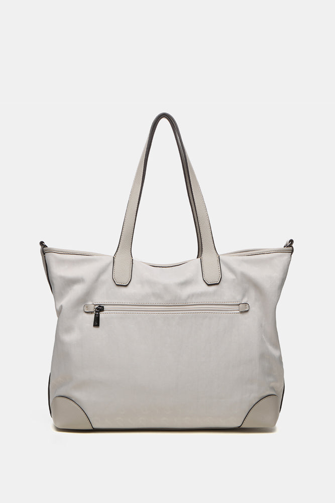 abbacino-bolso-shopper-beige-de-nylon-con-print-propio image 3
