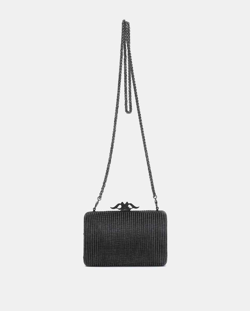 clutch-abbacino-terciopelo-plateado-fiesta image 3