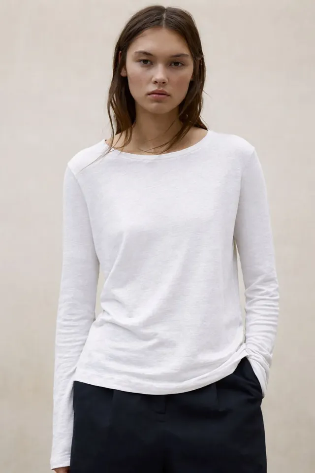 camiseta-ecoalf-cale-blanca-de-lino-para-mujer image 1
